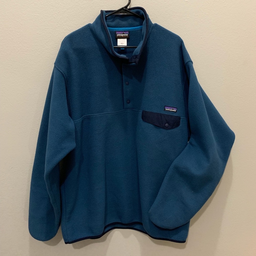 Patagonia Synchilla blue fleece pullover